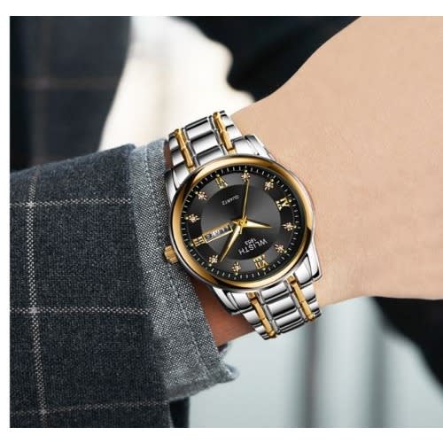 Men's Stainless Steel Calendar Wrist Watch