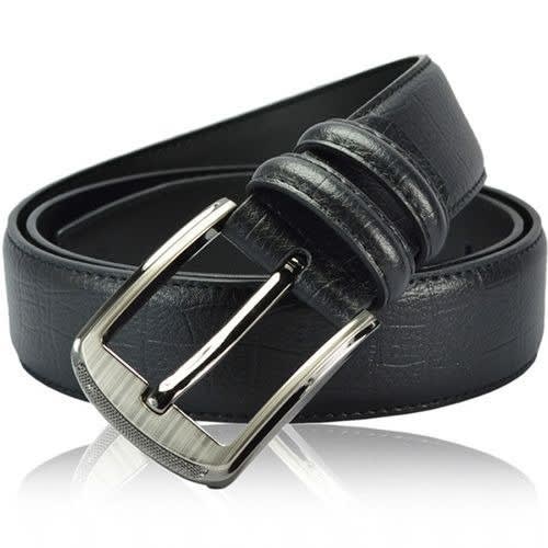 Men's Metal Buckle Belts - Black