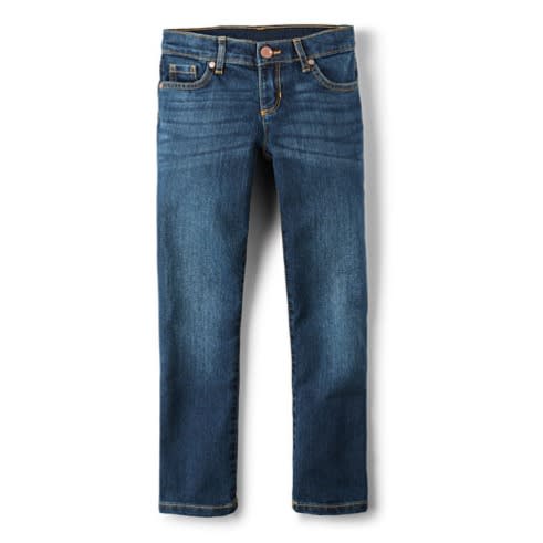 Girls Basic Skinny Jeans - Med Blue Wash