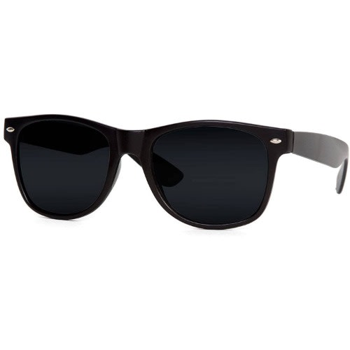 Unisex Plain Face Cap + Sun Shade - Black