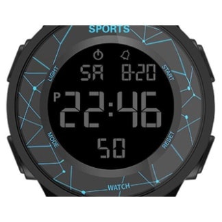 Digital Led Sport Wristwatch- Black