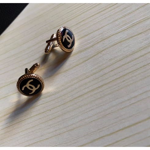 Circle Black Gold Men's Luxury Cuff Links