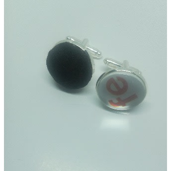 10 Silver Blank Cufflinks 18mm With Glass Covers