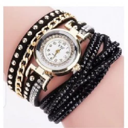 Black Female Watch Bracelet