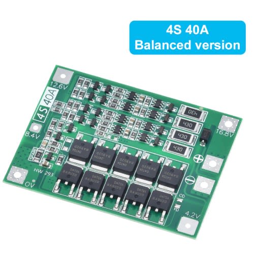 4s 40A Lithium Battery BMS Charger Discharge Protection Board