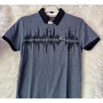 Grey & Black Boys Polo Shirt