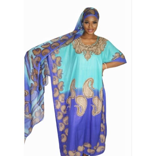 Round Neck Boubou For Ladies