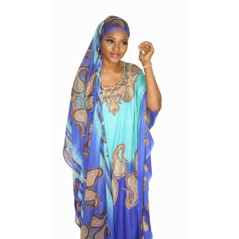 Round Neck Boubou For Ladies