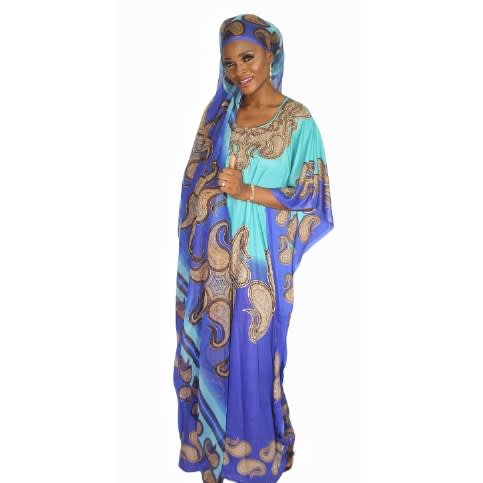Round Neck Boubou For Ladies