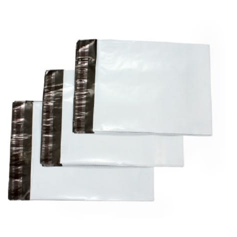White Courier Bags With Invoice Pocket 25pcs - A4 -23x36cm