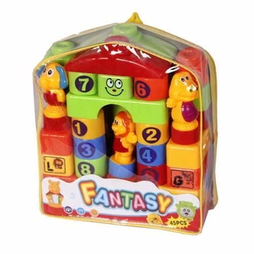 Fantasy Educational Building Blocks - 45 Pieces - Multicolour