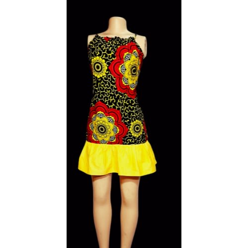 Ankara Dress With Laced  Back