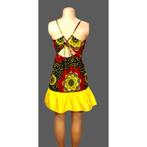 Ankara Dress With Laced  Back
