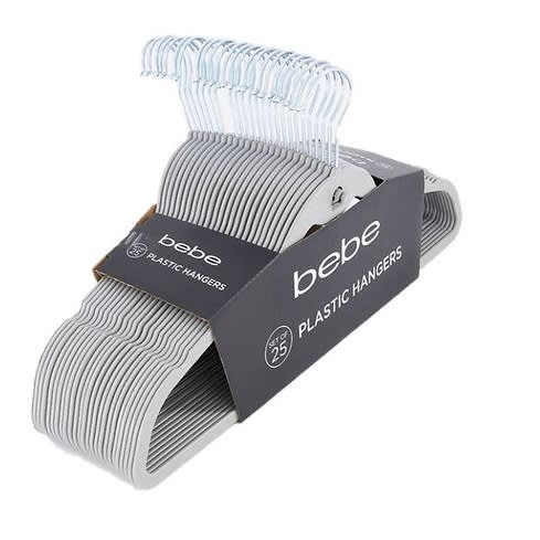 Plastic Velvety Hangers - 25pcs - Grey