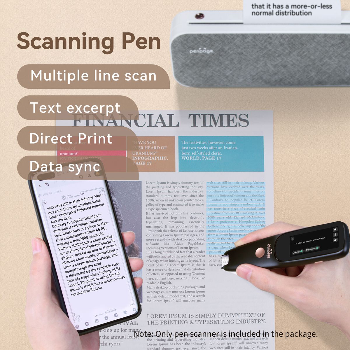 Dictionary Translation Scanning Pen