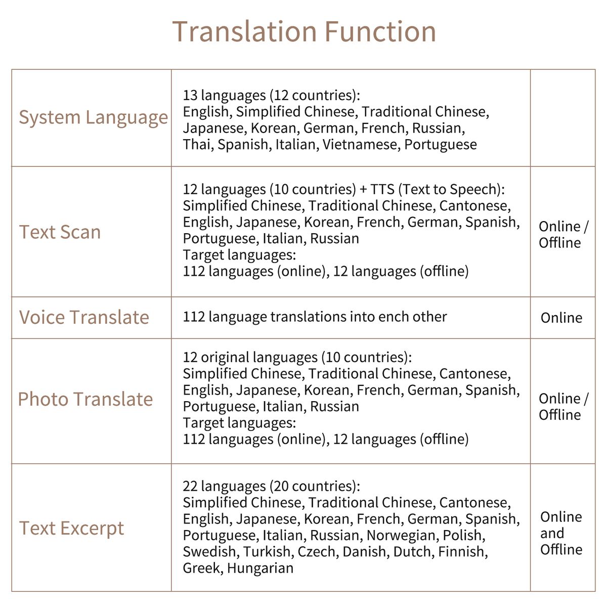 Dictionary Translation Scanning Pen