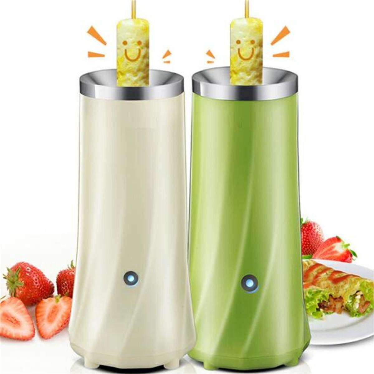 Egg-Roll Hands-Free Automatic Electric Vertical Nonstick Easy Quick Egg Cooker 110-220V DIY Electric Automatic Egg Roll Machine Breakfast Quick Egg Cooker #green Green