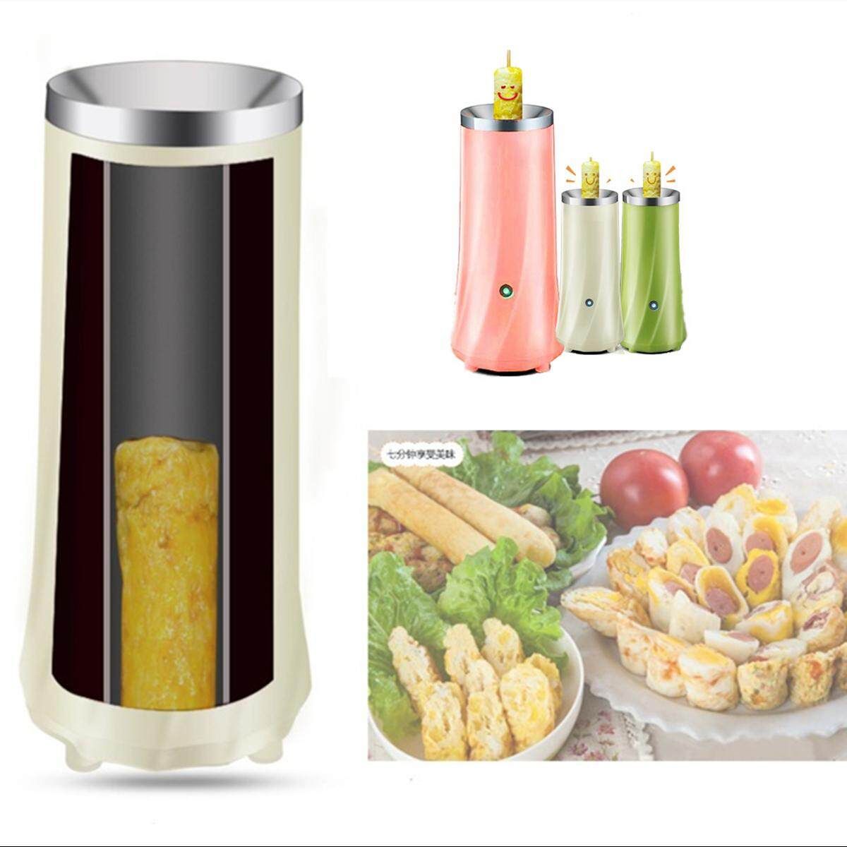 Egg-Roll Hands-Free Automatic Electric Vertical Nonstick Easy Quick Egg Cooker 110-220V DIY Electric Automatic Egg Roll Machine Breakfast Quick Egg Cooker #green Green
