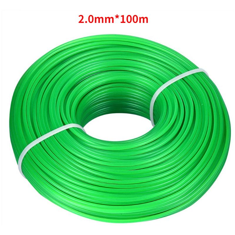 Replacement Diameter 2mm Length 100m Nylon Round Rope Weed Trimmer Line For Garden GrPetrol Strimmer Electric 2.0mm*100m