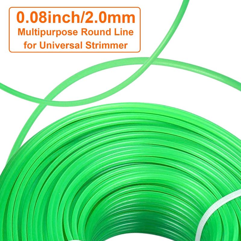 Replacement Diameter 2mm Length 100m Nylon Round Rope Weed Trimmer Line For Garden GrPetrol Strimmer Electric 2.0mm*100m