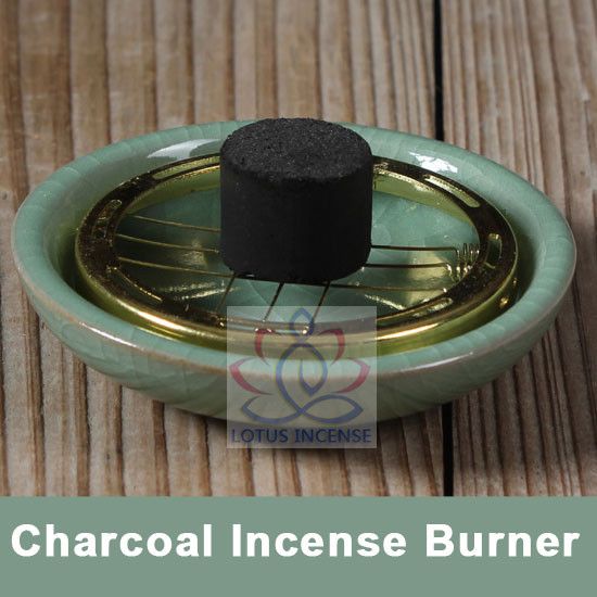 Small Decorated Charcoal Screen Ceramic Incense Burner 7cm