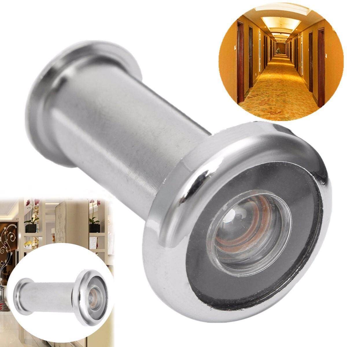 Adjustable Home Security 200 Degree Wide Angle Door Viewer Peep Brass Sight Hole -- Gold / Silver Silver