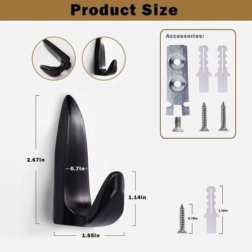 4 PCS Heavy Duty Wall Mounted Single Hooks Coat