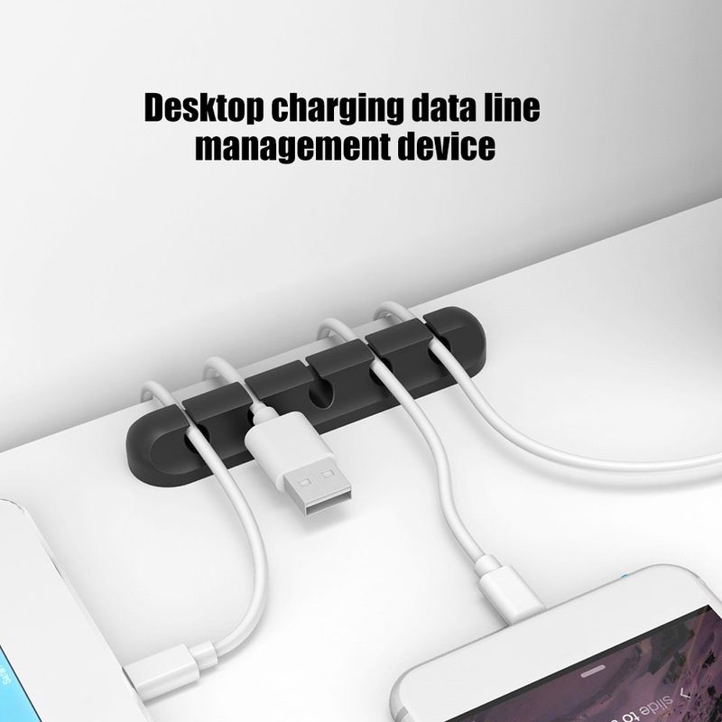 1/3Pcs Silicone Adhesive Wire Organizer Charging Cable
