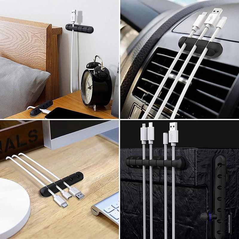 1/3Pcs Silicone Adhesive Wire Organizer Charging Cable