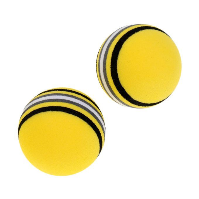 10Pcs Lightweight Flexible Golf Sponge Ball Indoor Practice Yellow
