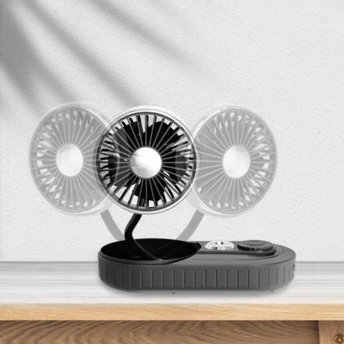 USB Fan Humidifier Dashboard With Light Fits For Desktop Truck Black