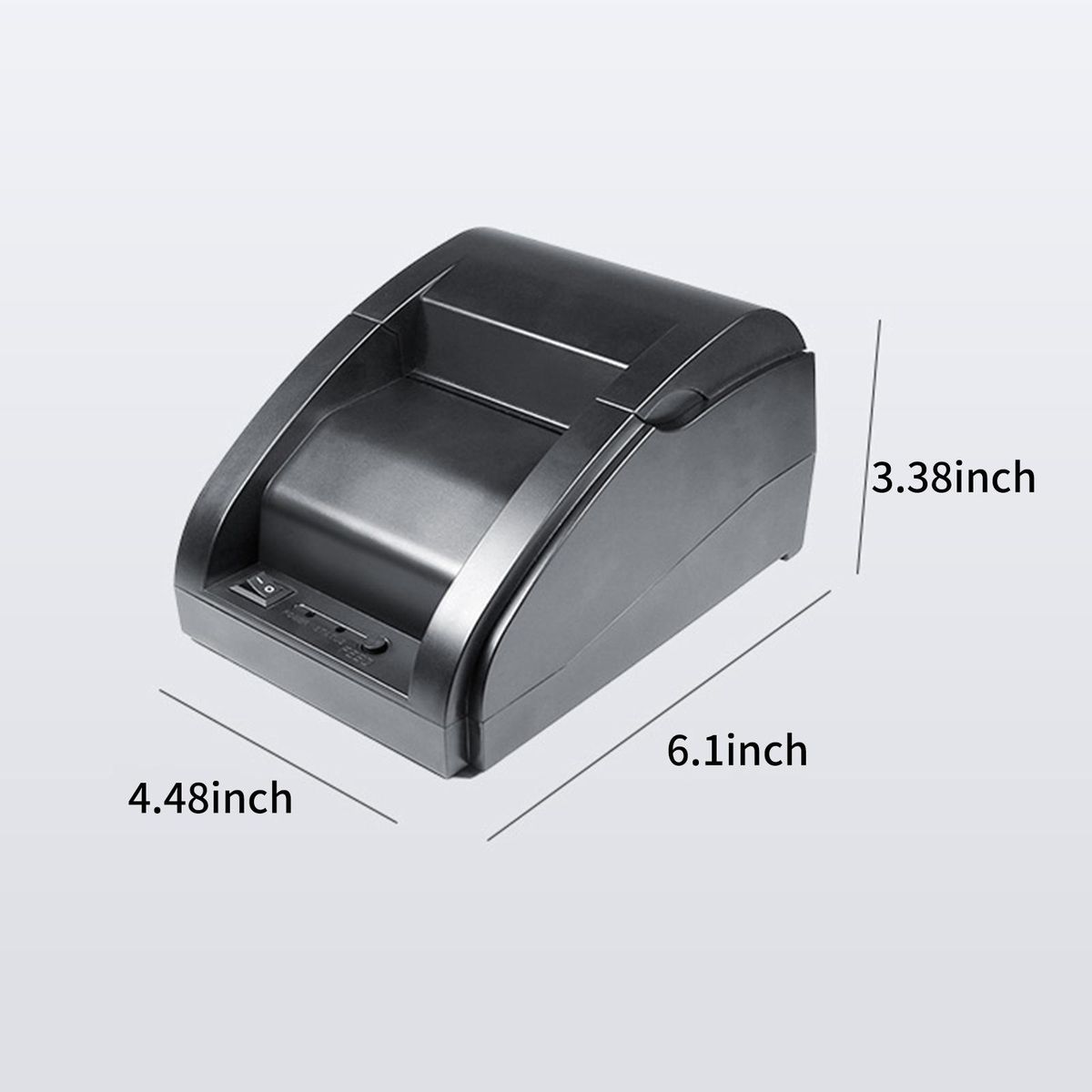 58mm Receipt Thermal Printer USB BT Mini Portable Label Printer Supermarket Receipt Bill Printing Compatible for iOS Android Windows ESC/POS Print Commands