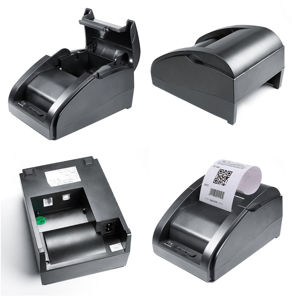 58mm Receipt Thermal Printer USB BT Mini Portable Label Printer Supermarket Receipt Bill Printing Compatible for iOS Android Windows ESC/POS Print Commands