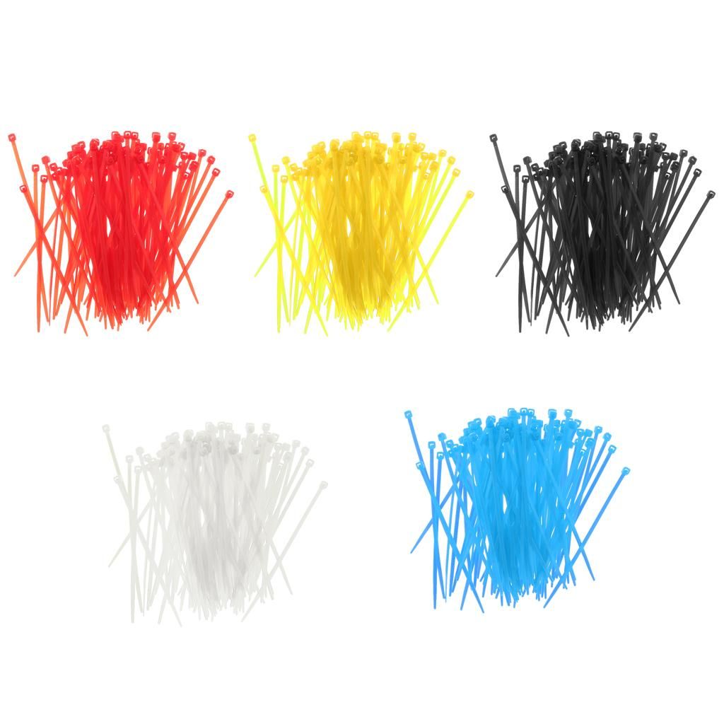100 Pieces Strong Nylon Cable Wire Zip Ties, Reusable Red