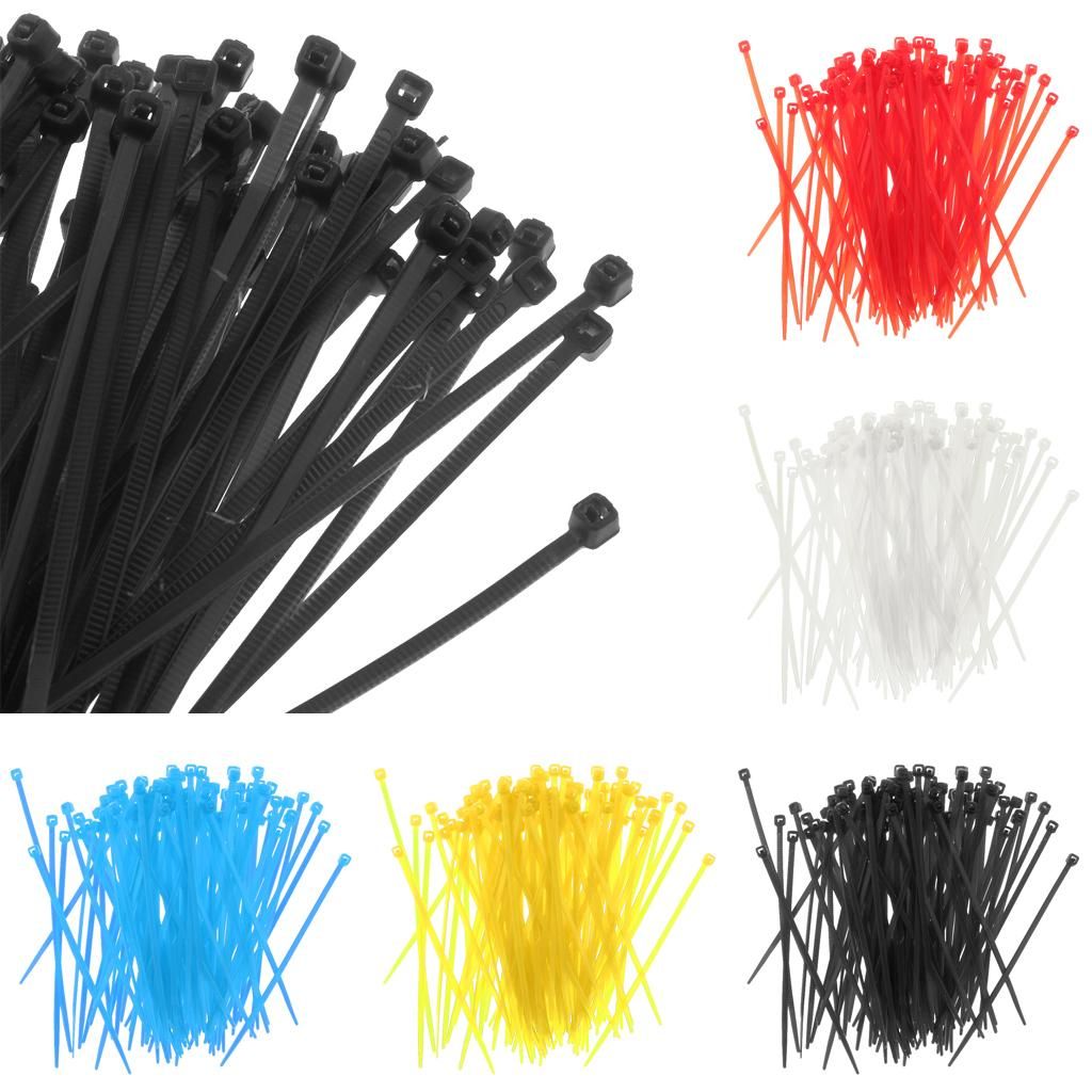 100 Pieces Strong Nylon Cable Wire Zip Ties, Reusable Red