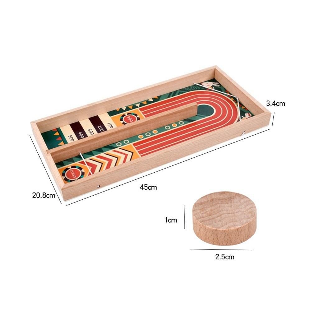 Bouncing Chess Hockey Game Wooden Early Educational Toy for Children Boys Girls