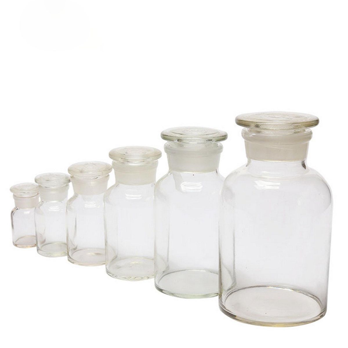 60ml 125ml 250ml 500ml 1000ml 2500ml Clear Glass Jar Wide