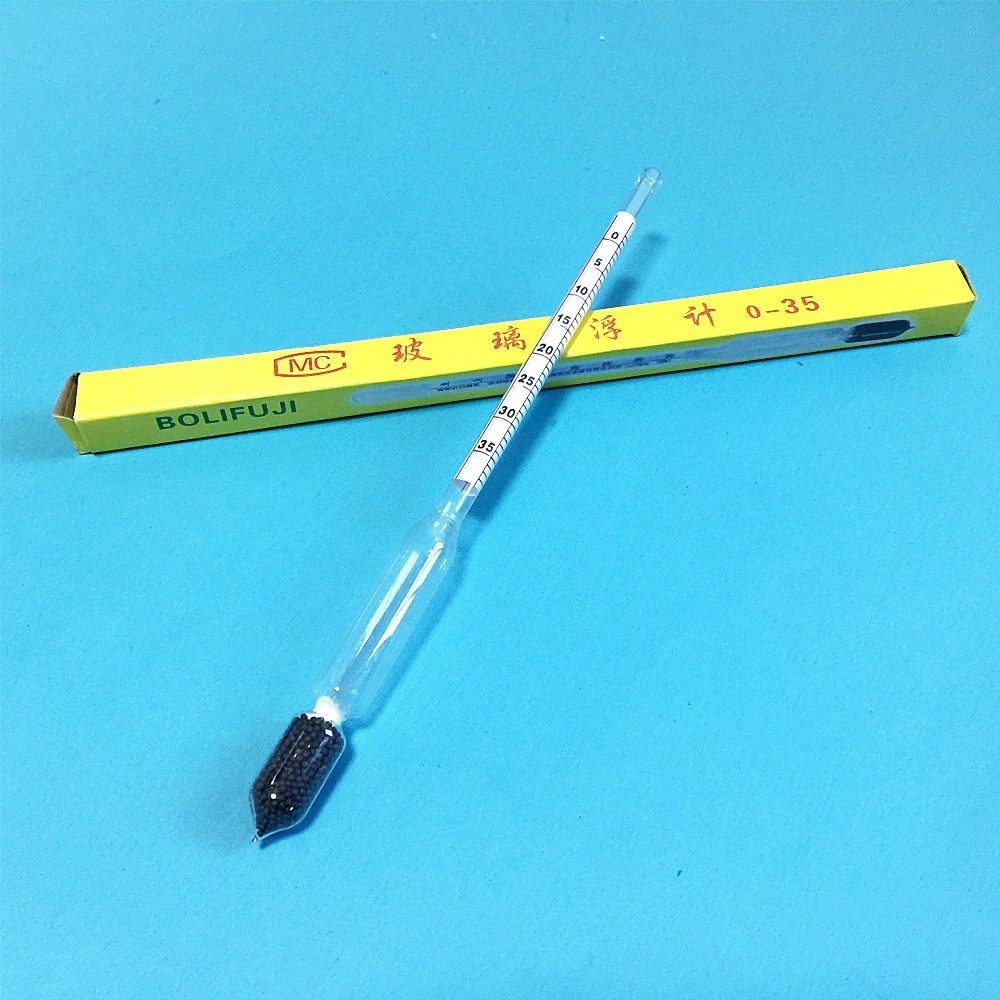 5pcs Hygrometer Gauge 0-35 205mm Length Gl Hydrometer Snity Float Liquid Gl Precision Baume High Densitometer