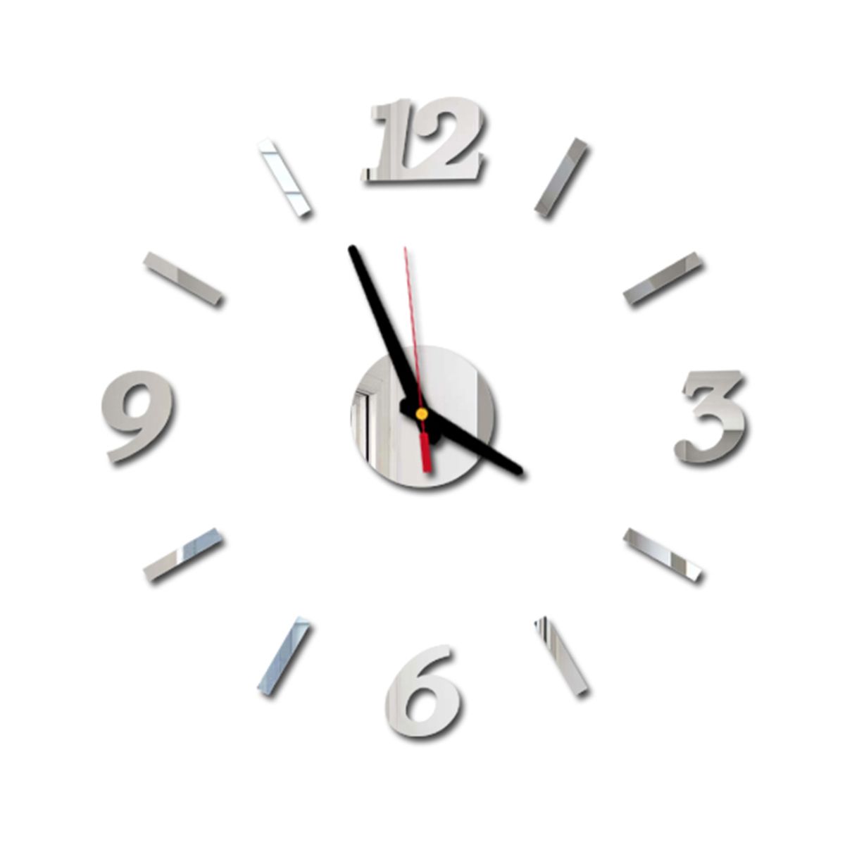 DIY Wall Clock Frameless Mute Wall Stickers 40 Diameter