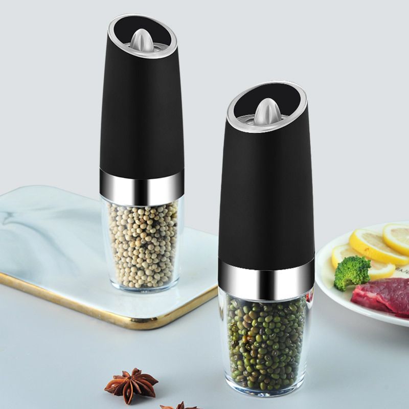 （Pepper Grinder）Electric Pepper Grinder Household Ground Pepper Sea Salt Black Pepper Freshly Ground Seasoning Bottle Kitchen Accessories GRE