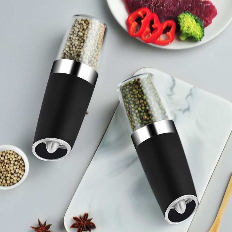 （Pepper Grinder）Electric Pepper Grinder Household Ground Pepper Sea Salt Black Pepper Freshly Ground Seasoning Bottle Kitchen Accessories GRE