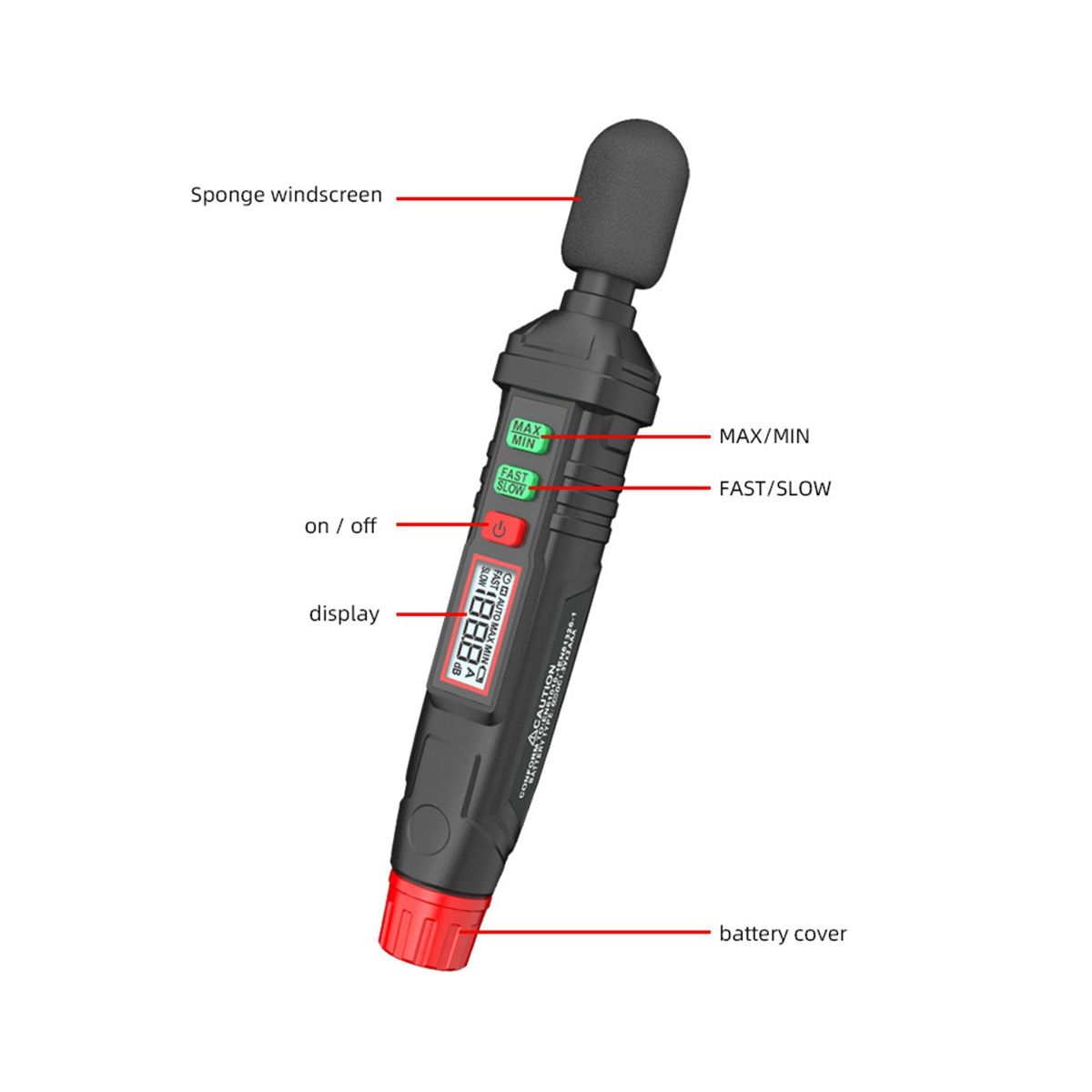 HT64 30-130DB Accurated Sound Level Meter Decibel Noise