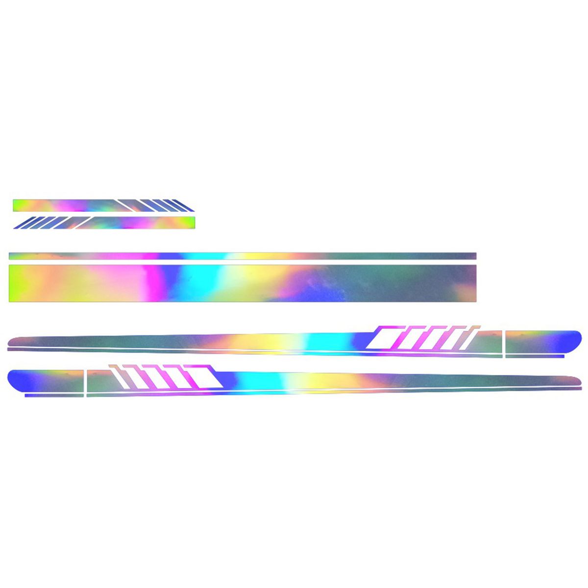 5 Pieces  Reflective Stripe Vinyl Car Side Sticker Auto Body