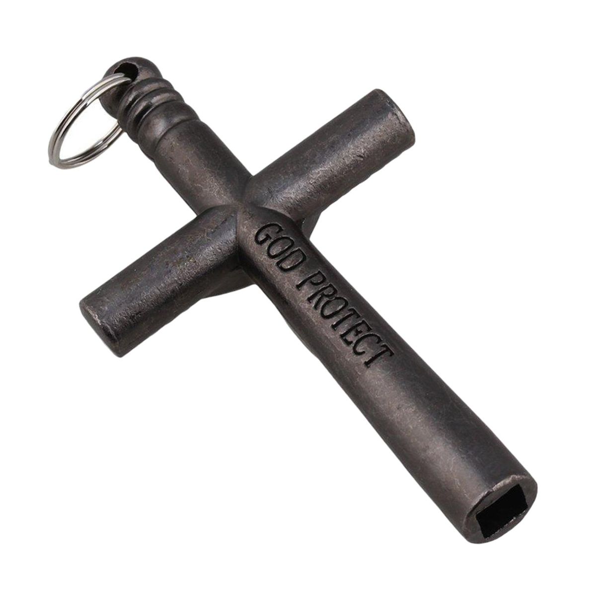 Cross Drum Tuning Key With Chain Pendant Wrench Parts Black