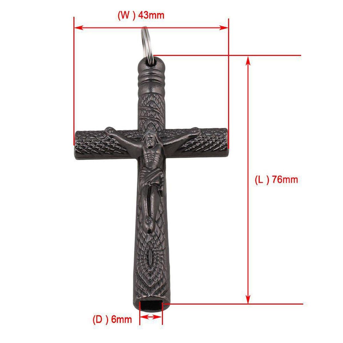Cross Drum Tuning Key With Chain Pendant Wrench Parts Black