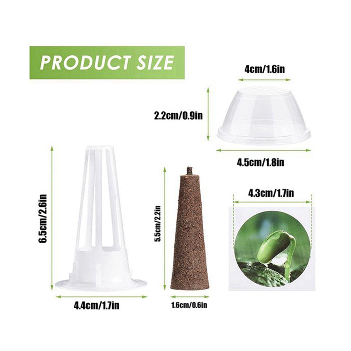 124Pcs  Pods Kit Accessories Plant Pod Kit Including Grow Baskets Insulation Lids Plant Grow Sponges Labels