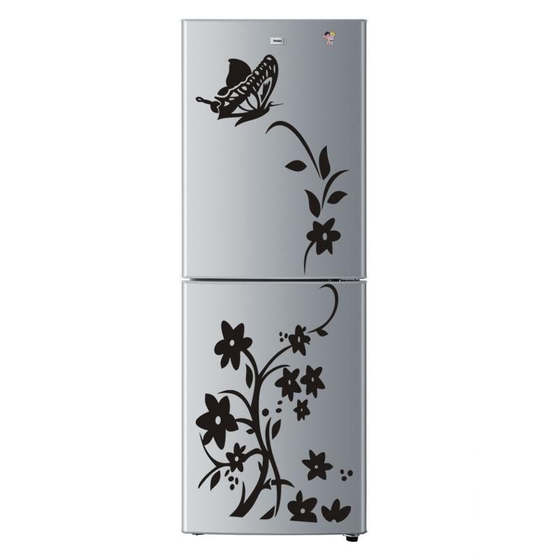 Creative Butterfly Refrigerator Sticker Kitchen Mural DIY Wall Stickers Black