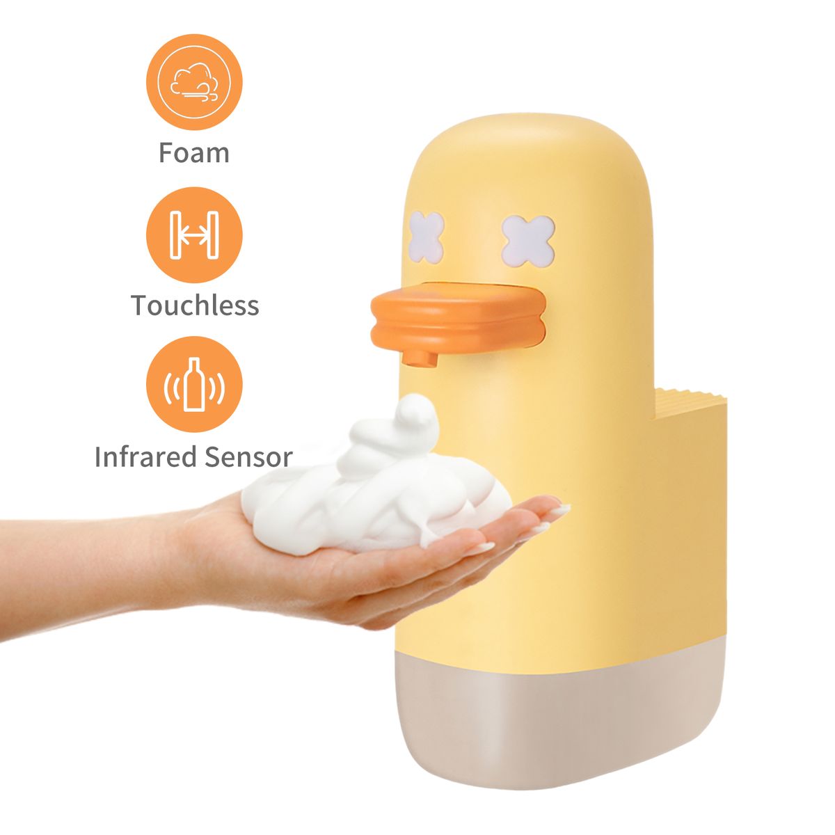 350mL Cute Duck Automatic Foam Soap Dispenser Touchless