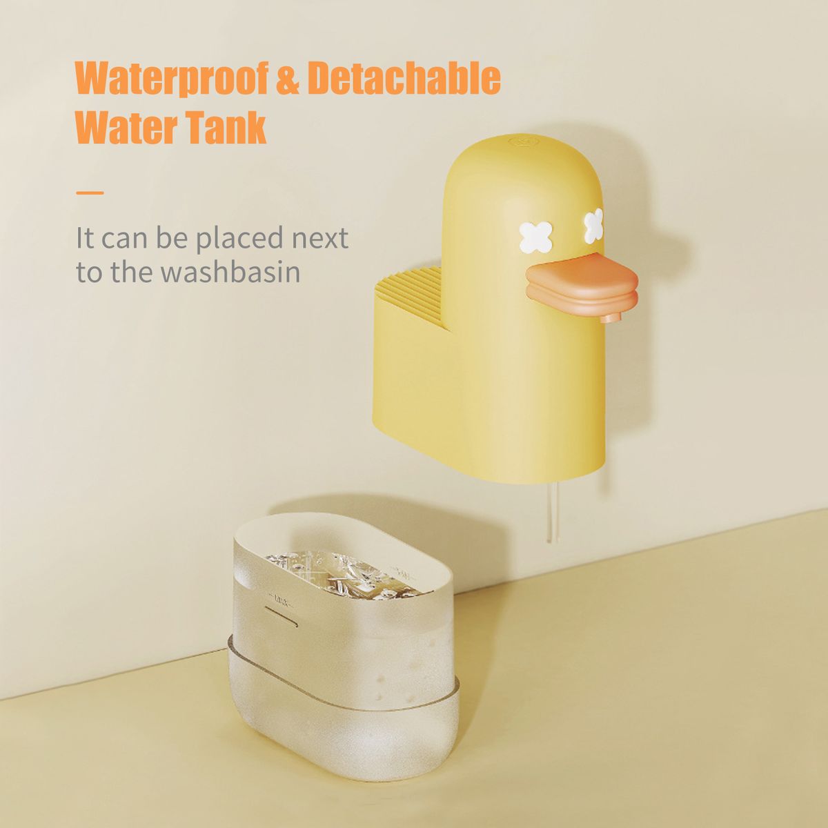 350mL Cute Duck Automatic Foam Soap Dispenser Touchless