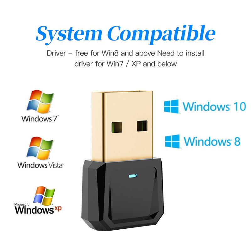 1 PCS USB Adapter Bluetooth 5.0-compatible Transmitter Receiver Desktop Laptop Keyboard Printer Receiver 1pcs